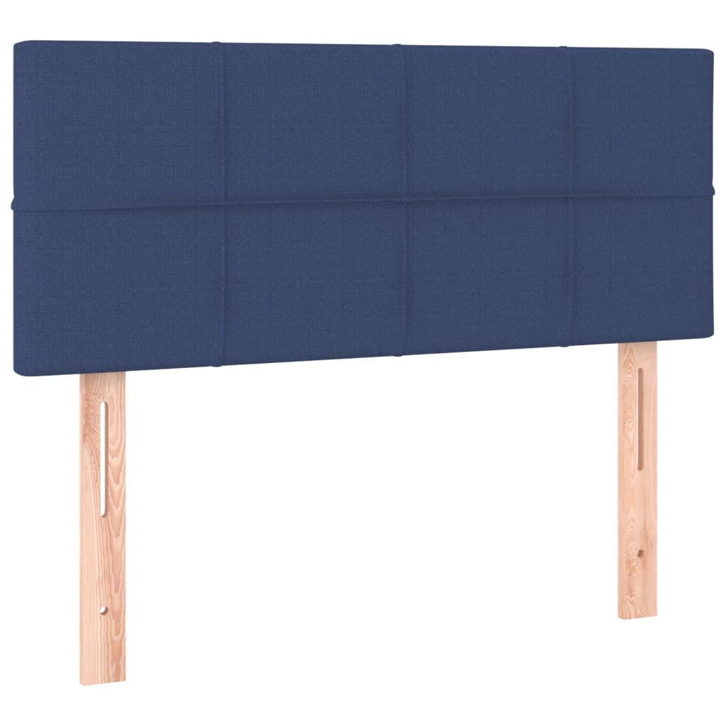 kontinentalseng med madras 100x200 cm stof blå