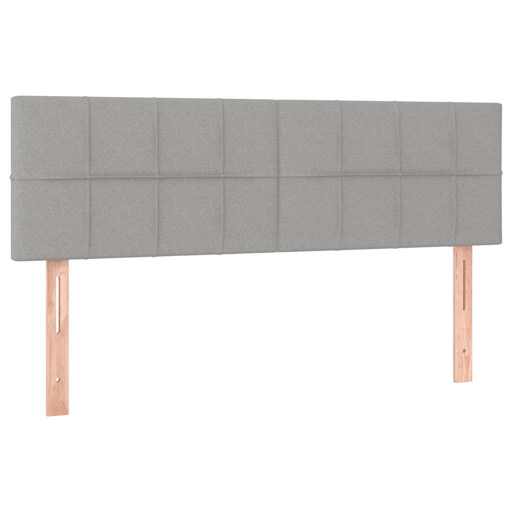 kontinentalseng med madras 140x190 cm stof lysegrå