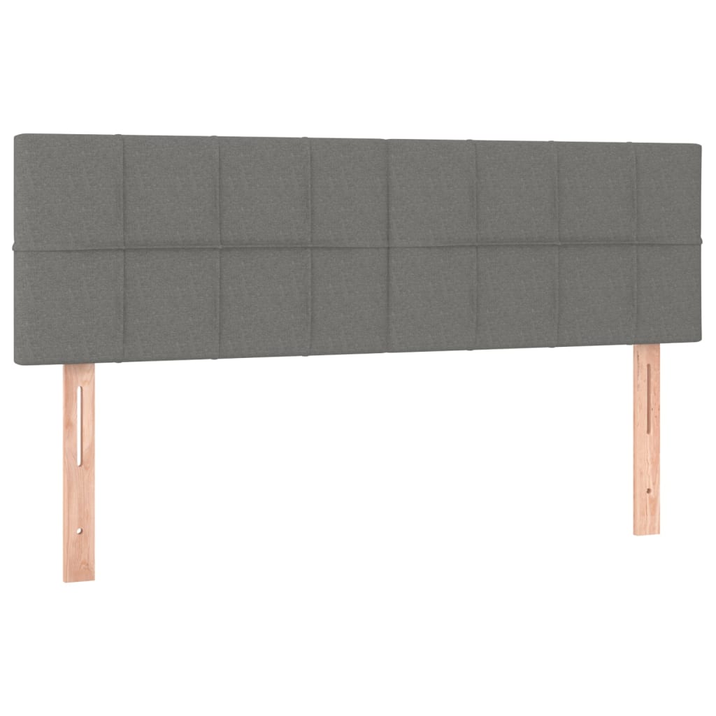 kontinentalseng med madras 140x200 cm stof mørkegrå