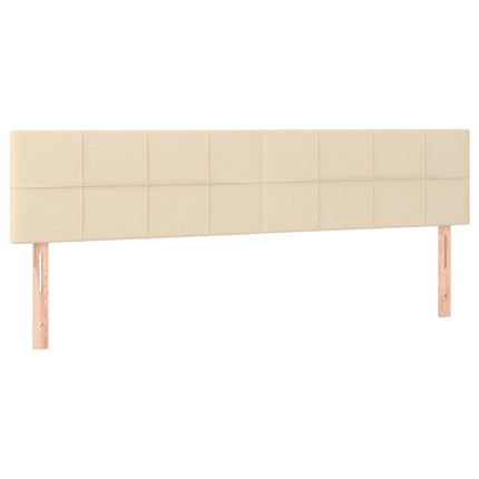 kontinentalseng med madras 160x200 cm stof cremefarvet