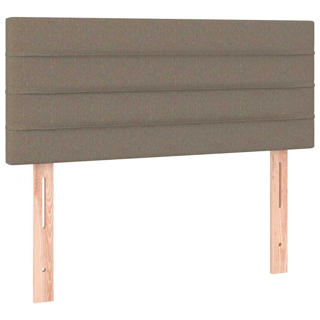 kontinentalseng med madras 90x190 cm stof gråbrun