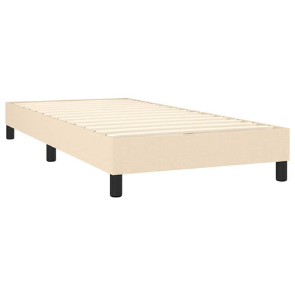 kontinentalseng med madras 100x200 cm stof cremefarvet