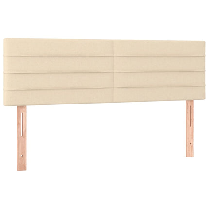 kontinentalseng med madras 140x190 cm stof cremefarvet