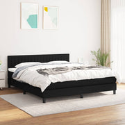 kontinentalseng med madras 160x200 cm stof sort