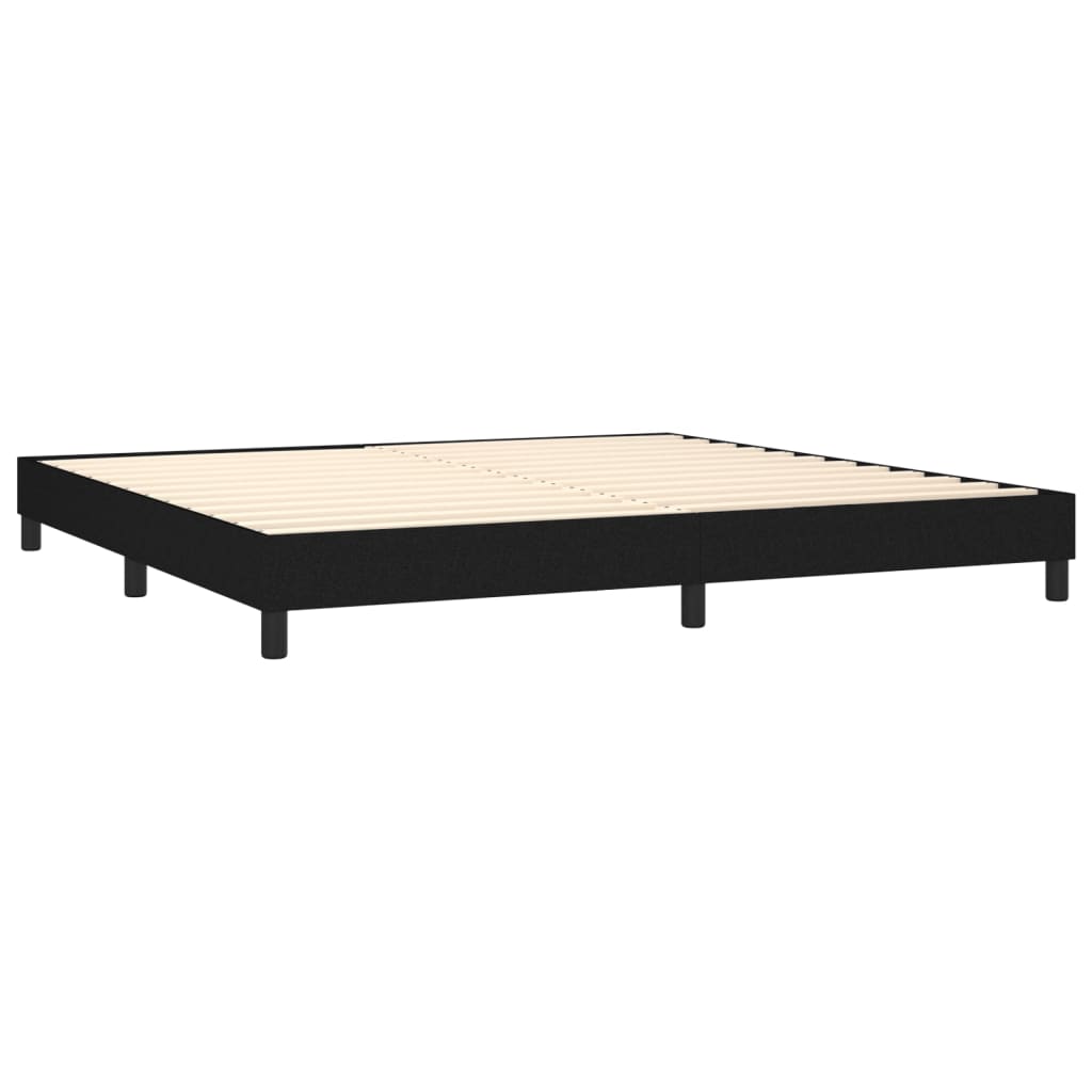 kontinentalseng med madras 200x200 cm stof sort