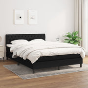 kontinentalseng med madras 140x200 cm stof sort