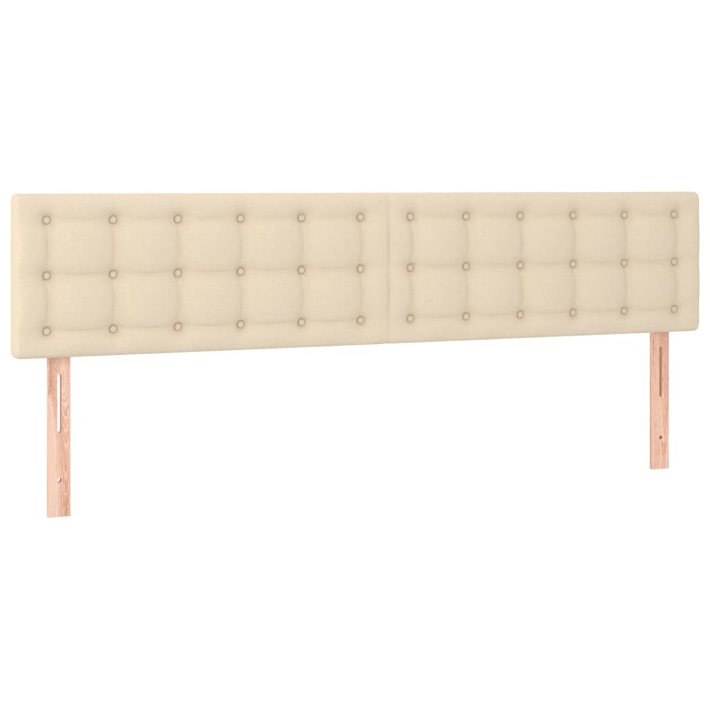 kontinentalseng med madras 160x200 cm stof cremefarvet