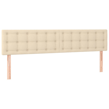 kontinentalseng med madras 160x200 cm stof cremefarvet