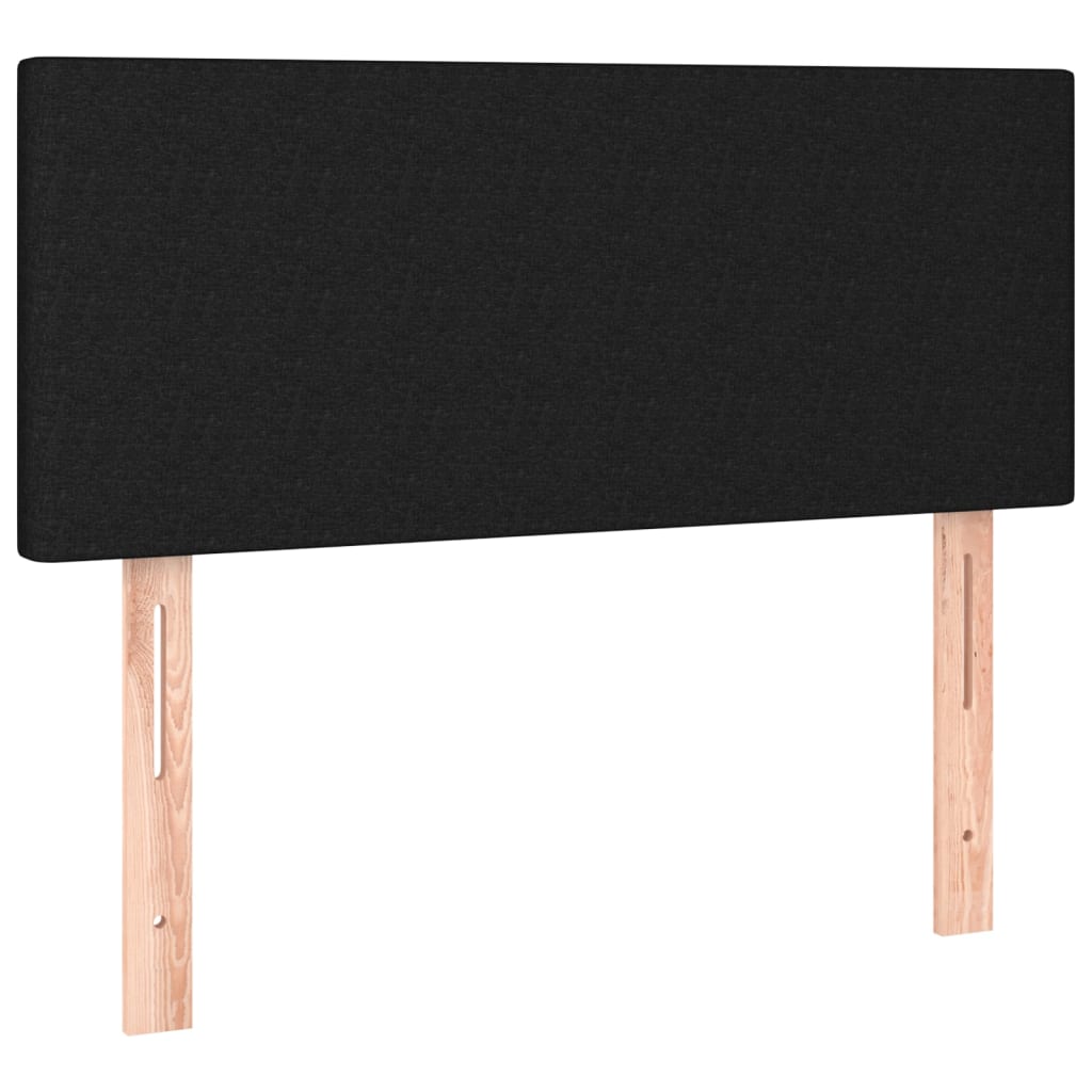 kontinentalseng med madras 120x200 cm stof sort