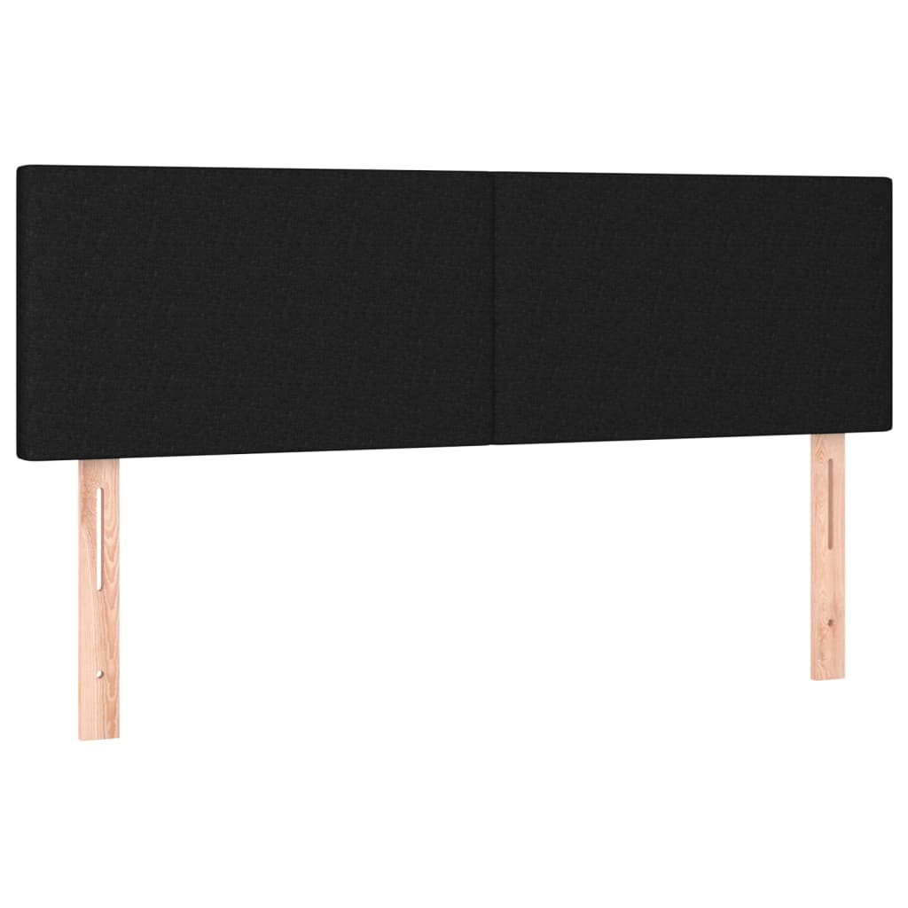 kontinentalseng med madras 140x190 cm stof sort