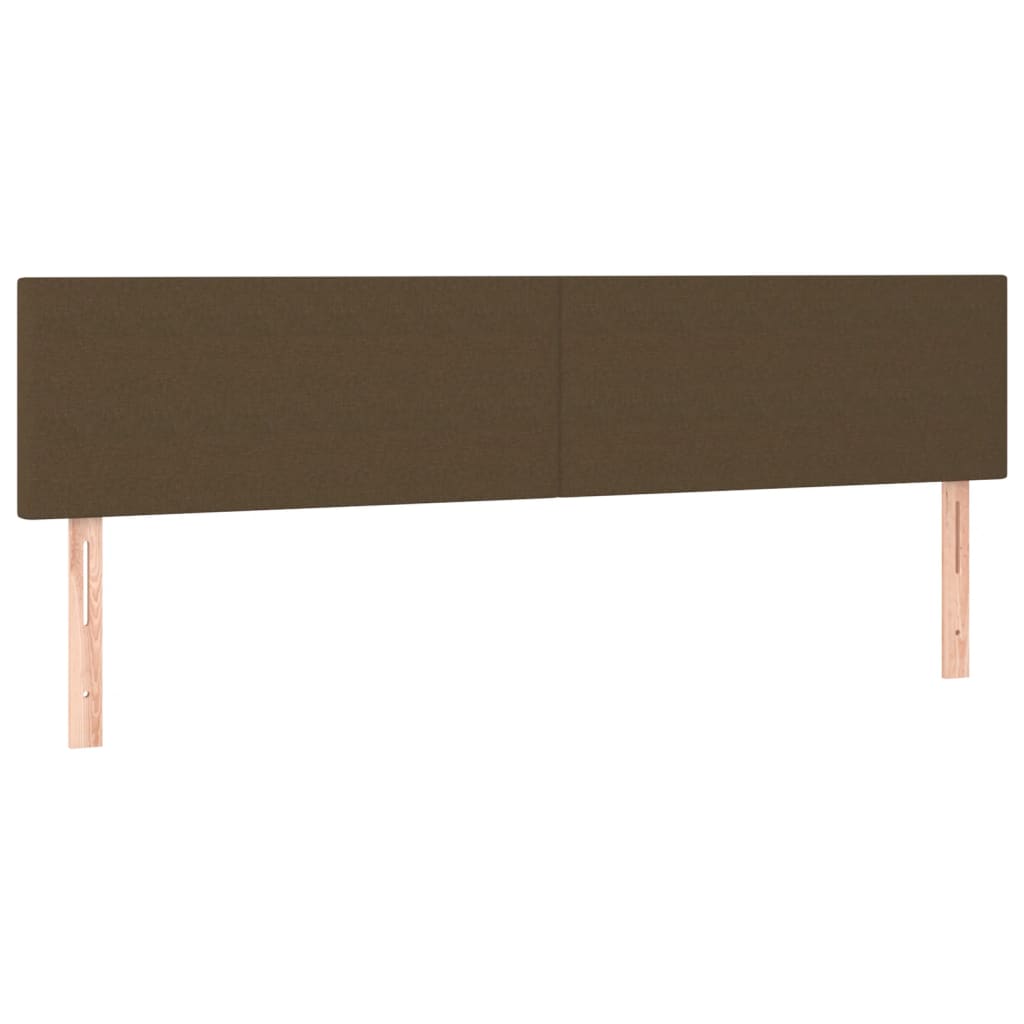 kontinentalseng med madras 200x200 cm stof mørkebrun