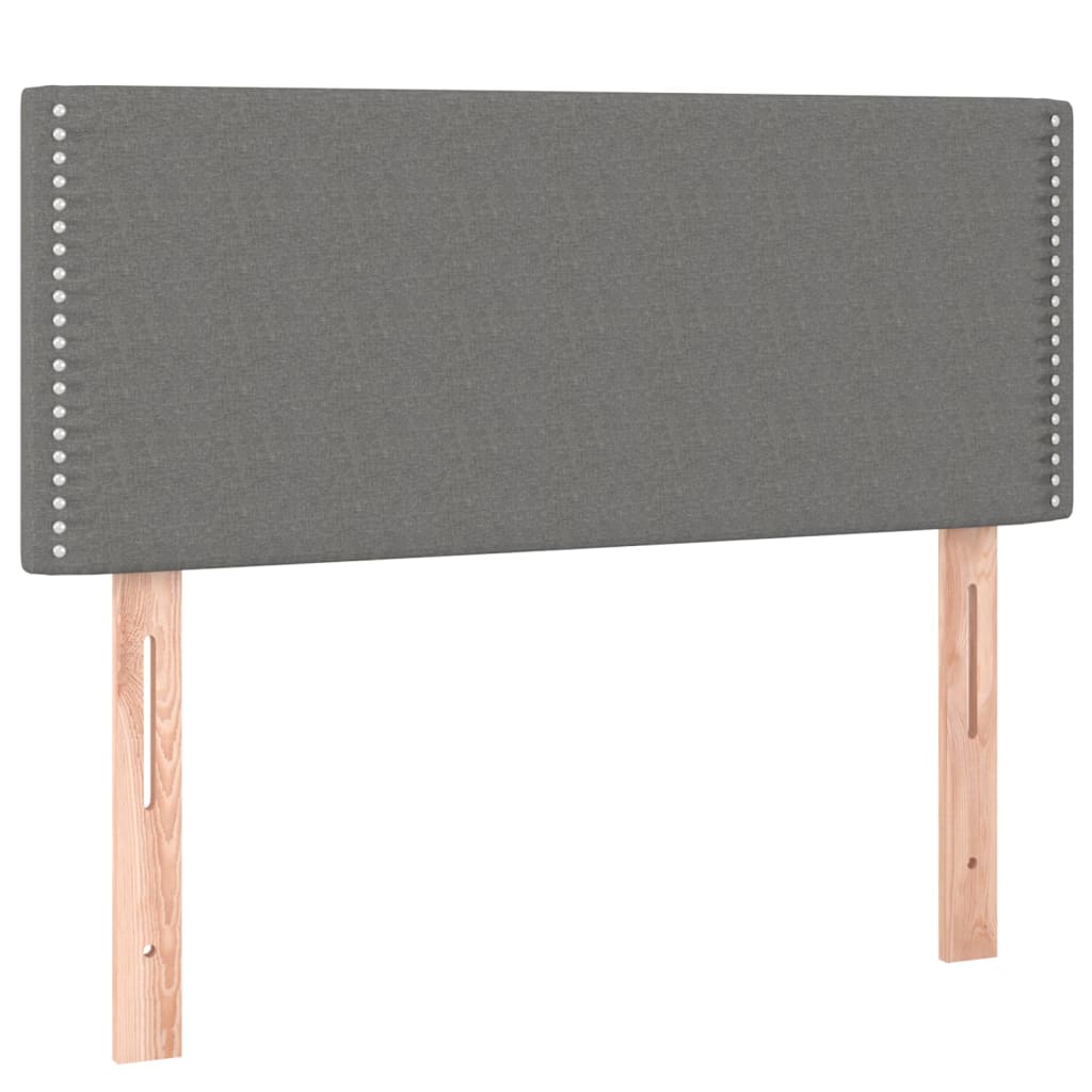 kontinentalseng med madras 120x200 cm stof mørkegrå