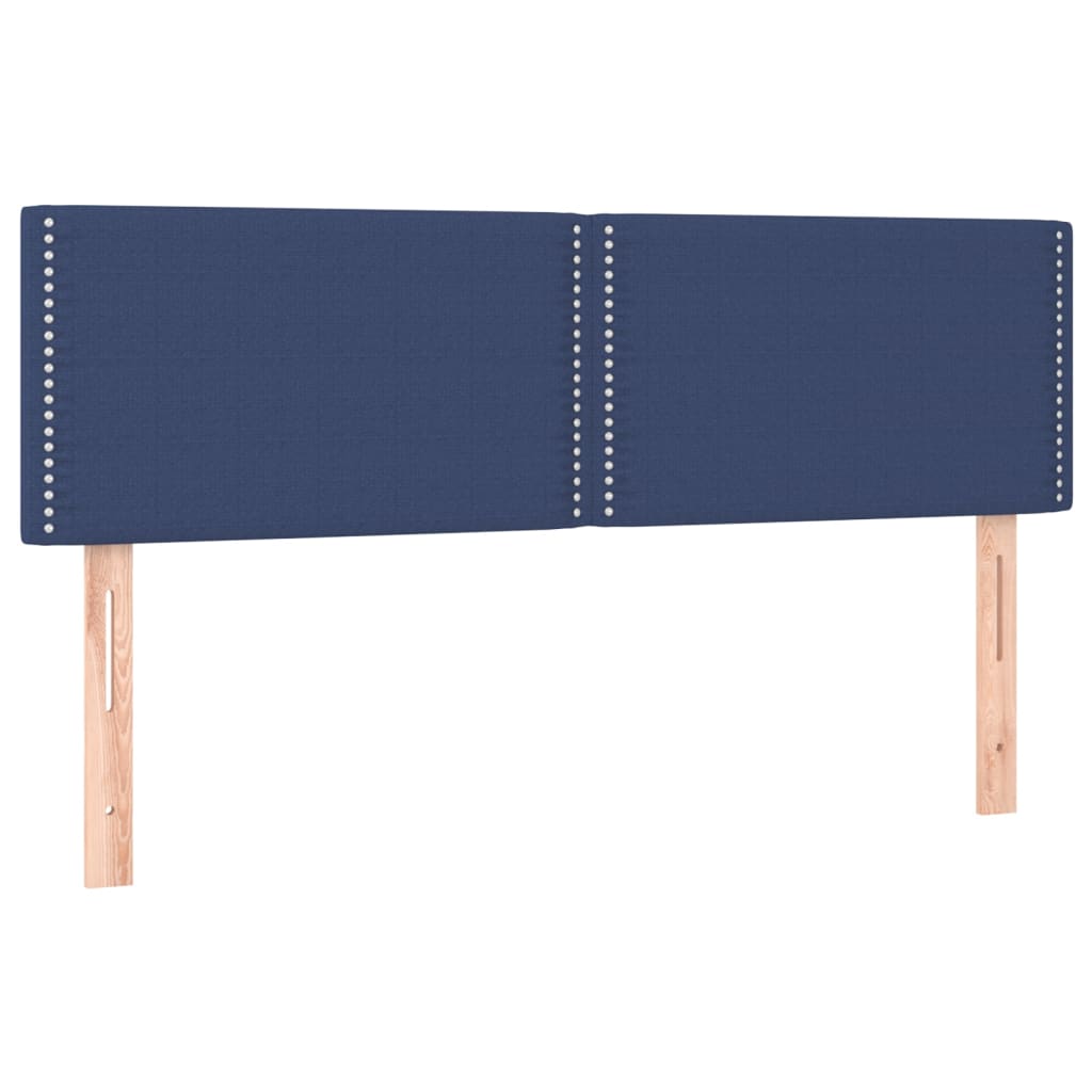 kontinentalseng med madras 140x190 cm stof blå