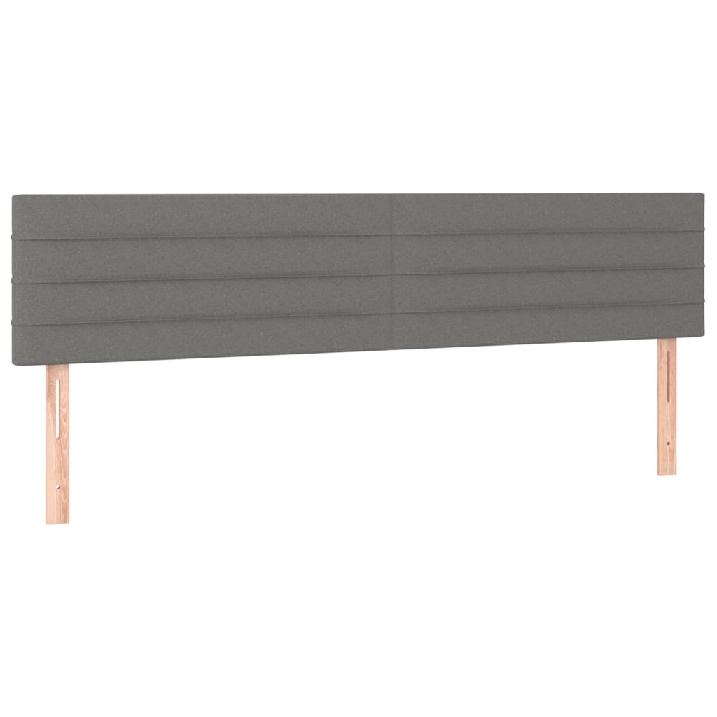 kontinentalseng med madras 160x200 cm stof mørkegrå