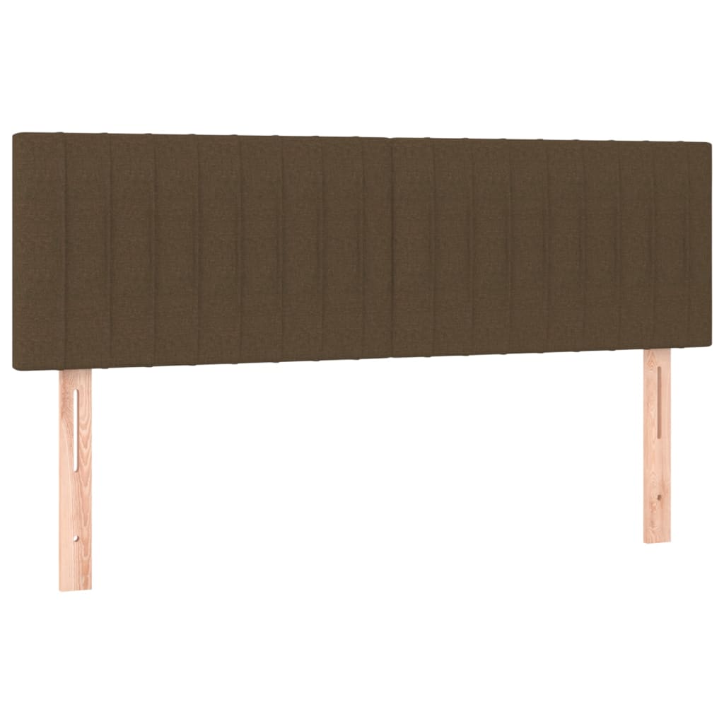 kontinentalseng med madras 140x190 cm stof mørkebrun
