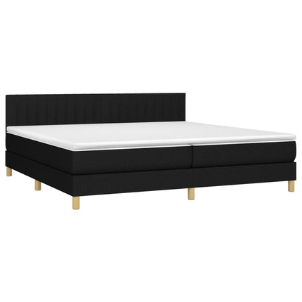 kontinentalseng med madras 200x200 cm stof sort