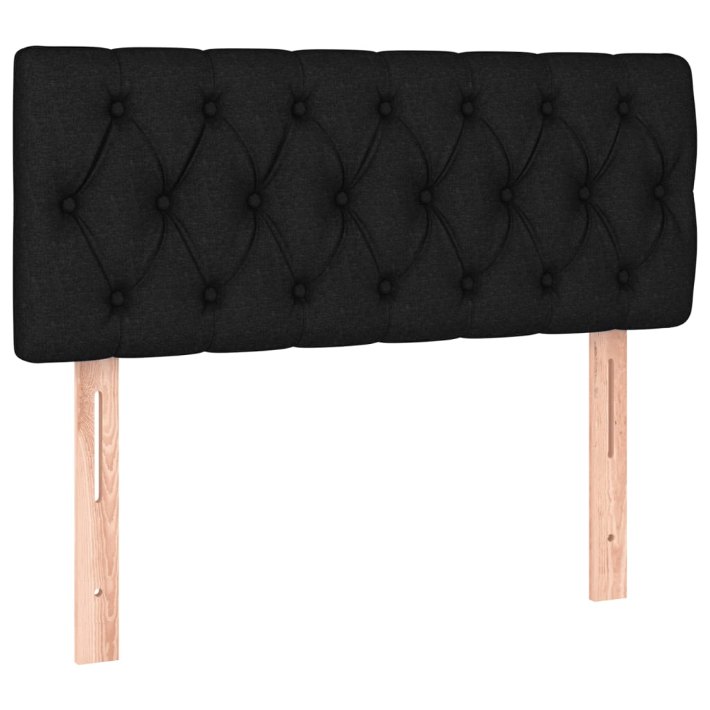 kontinentalseng med madras 90x200 cm stof sort