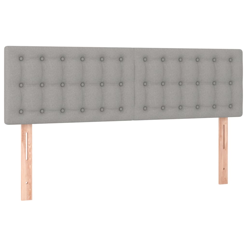 kontinentalseng med madras 140x190 cm stof lysegrå