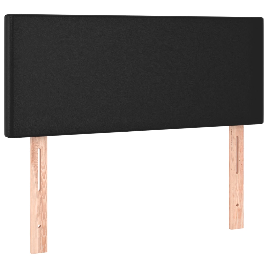 kontinentalseng med madras 90x200 cm kunstlæder sort