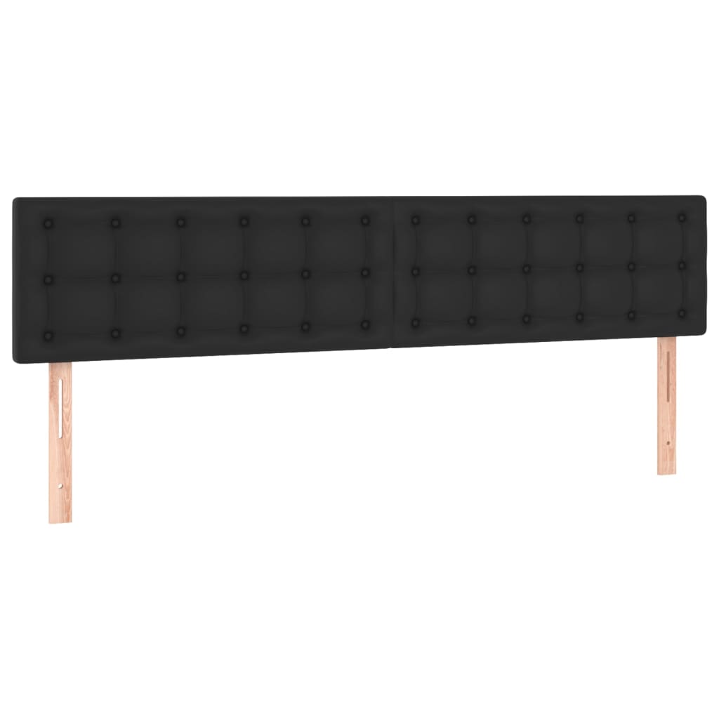 kontinentalseng med madras 200x200 cm kunstlæder sort