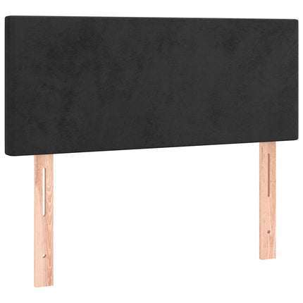kontinentalseng med madras 90x200 cm fløjl sort