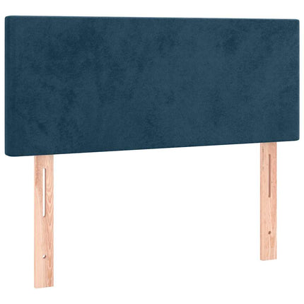 kontinentalseng med madras 100x200 cm fløjl mørkeblå