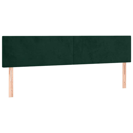 kontinentalseng med madras 160x200 cm fløjl mørkegrøn