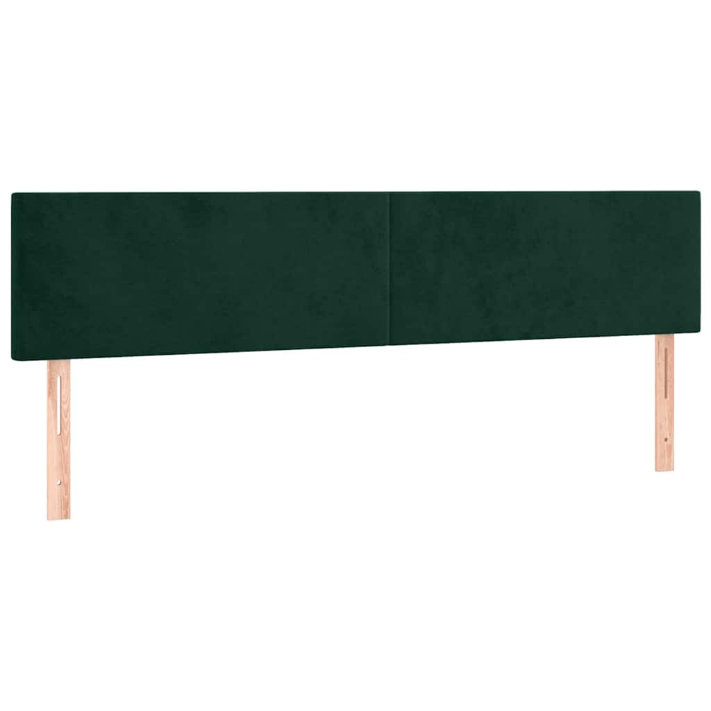 kontinentalseng med madras 180x200 cm fløjl mørkegrøn