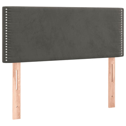 kontinentalseng med madras 90x190 cm fløjl mørkegrå