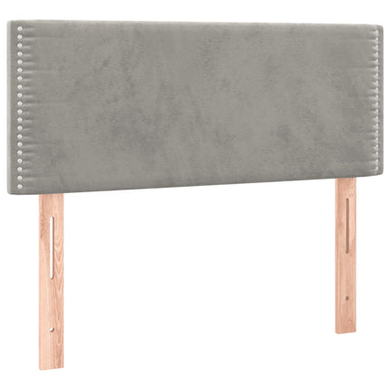 kontinentalseng med madras 100x200 cmfløjl lysegrå