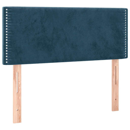 kontinentalseng med madras 100x200 cm fløjl mørkeblå