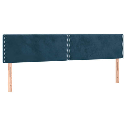 kontinentalseng med madras 160x200 cm fløjl mørkeblå