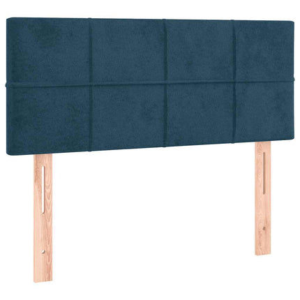 kontinentalseng med madras 100x200 cm fløjl mørkeblå