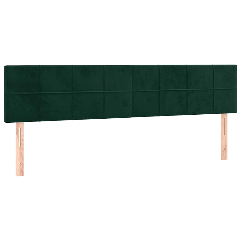 kontinentalseng med madras 180x200 cm fløjl mørkegrøn