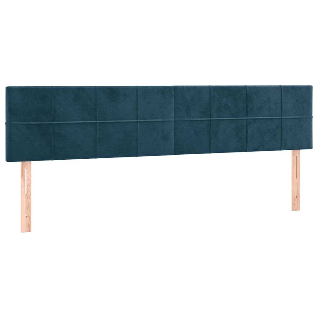 kontinentalseng med madras 180x200 cm fløjl mørkeblå