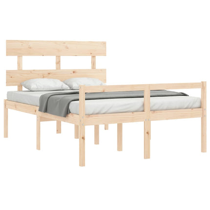 seniorseng med sengegavl 120x200 cm massivt træ