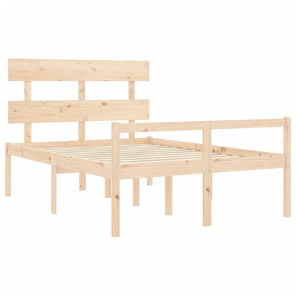 seniorseng med sengegavl 120x200 cm massivt træ
