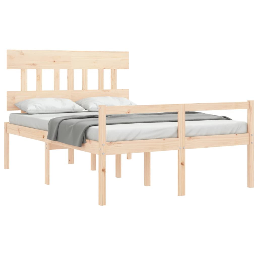 seniorseng med sengegavl 120x200 cm massivt træ
