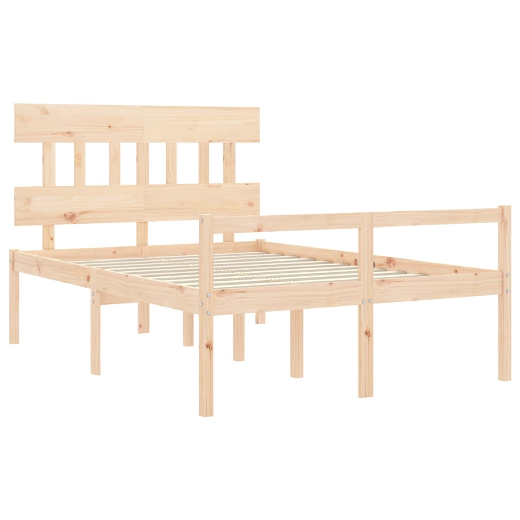 seniorseng med sengegavl 120x200 cm massivt træ