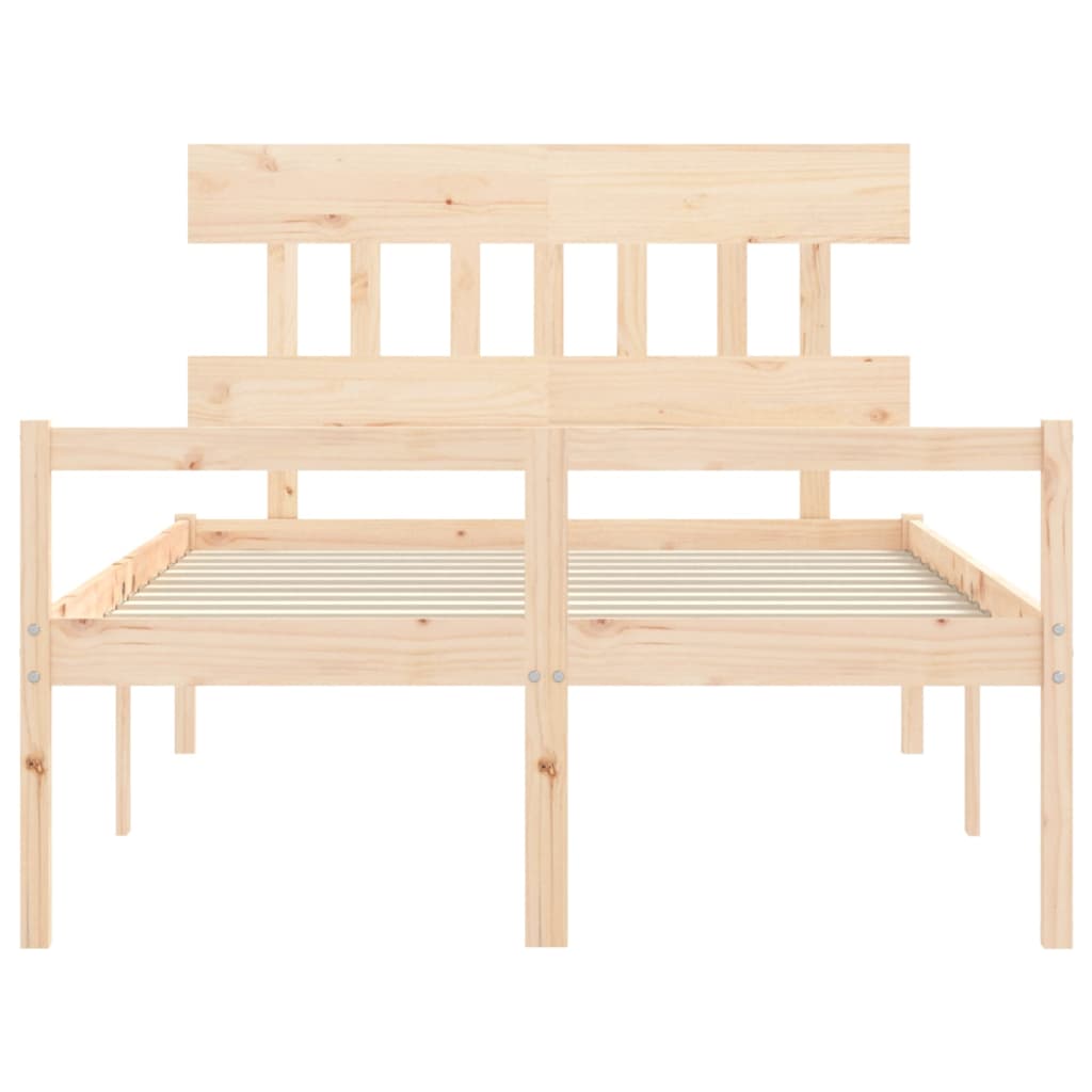 seniorseng med sengegavl 120x200 cm massivt træ