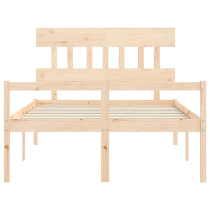seniorseng med sengegavl 120x200 cm massivt træ