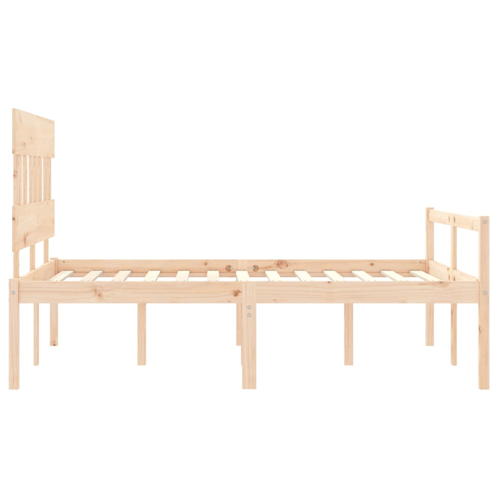 seniorseng med sengegavl 120x200 cm massivt træ