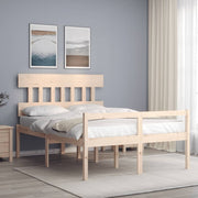 seniorseng med sengegavl 120x200 cm massivt træ