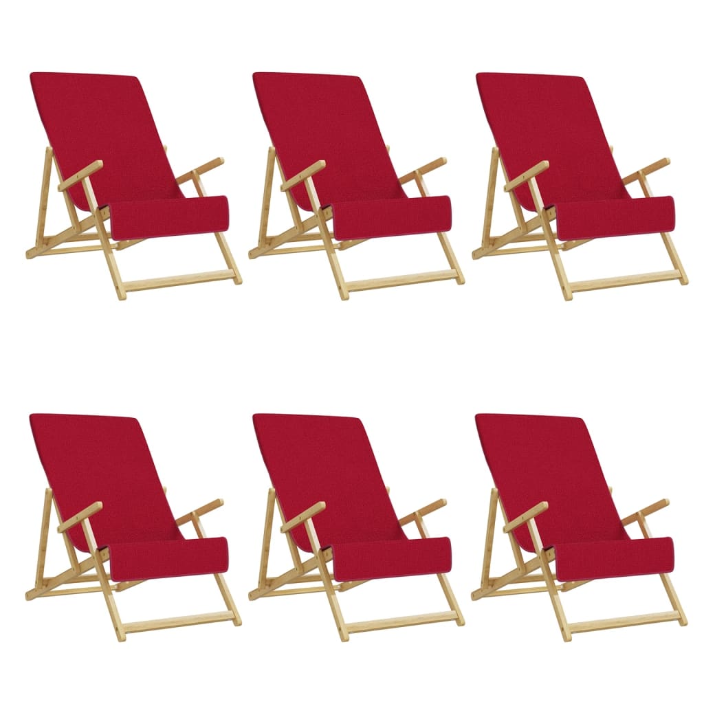 strandhåndklæder 6 stk. 60x135 cm 400 GSM stof bourgogne