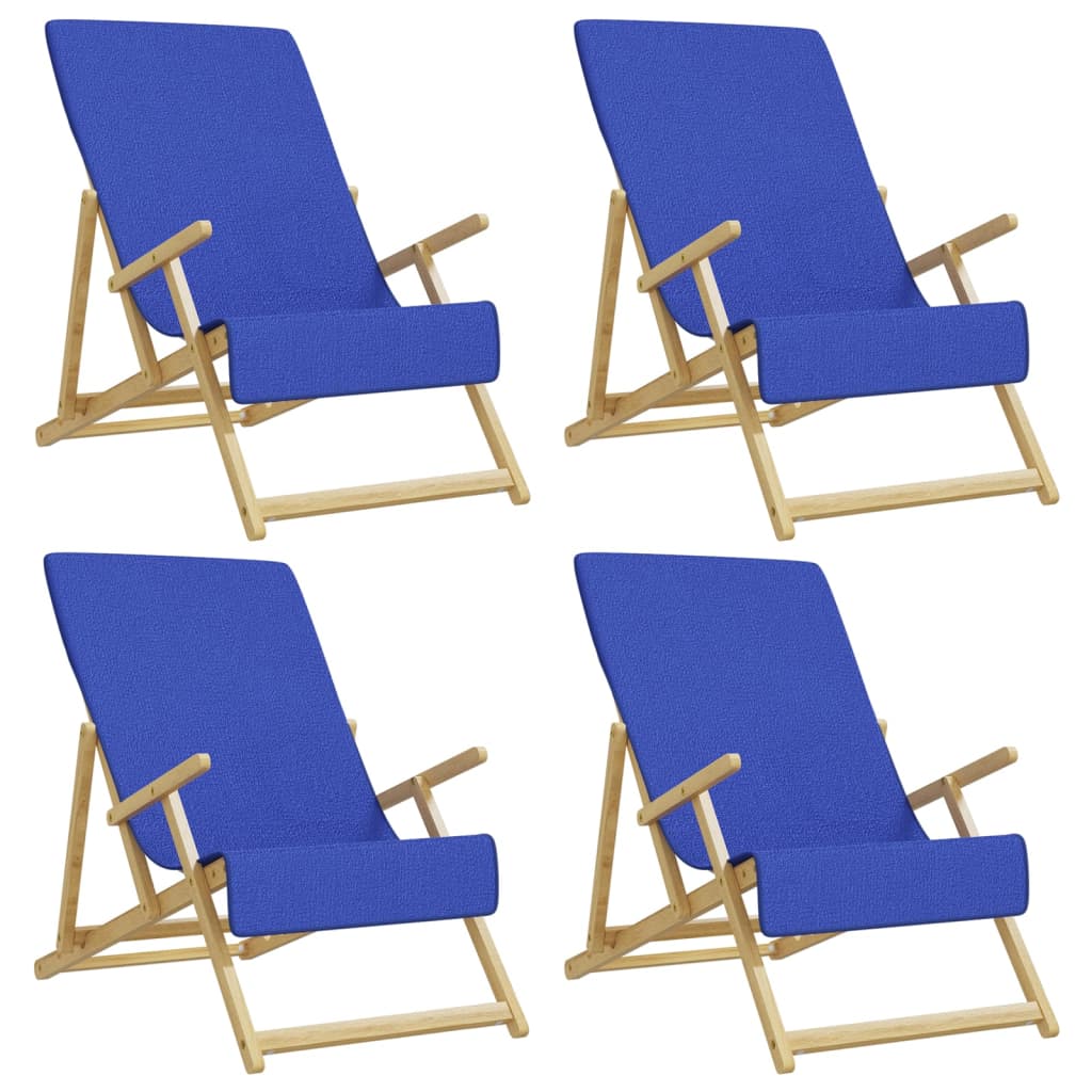 strandhåndklæder 4 stk. 60x135 cm 400 GSM stof kongeblå