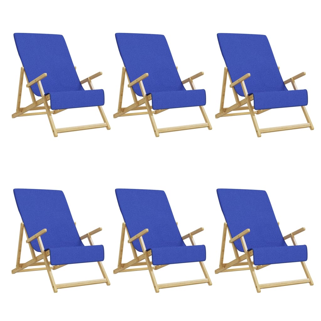 strandhåndklæder 6 stk. 60x135 cm 400 GSM stof kongeblå