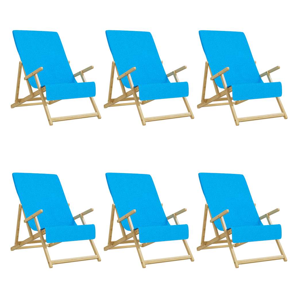 strandhåndklæder 6 stk. 60x135 cm 400 GSM stof turkis