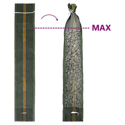 sandsække 50 stk. 103x25 cm HDPE mørkegrøn