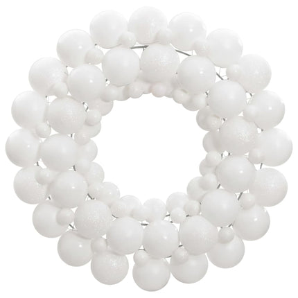 julekrans 45 cm polystyren hvid