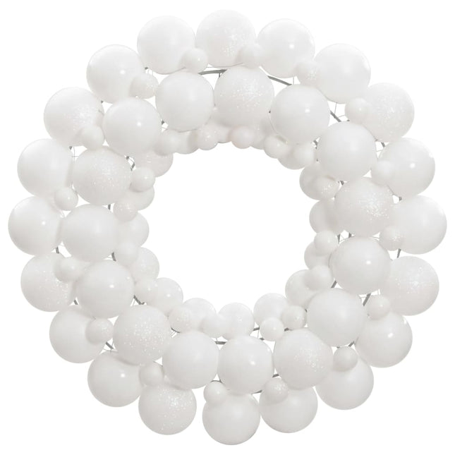 julekrans 45 cm polystyren hvid